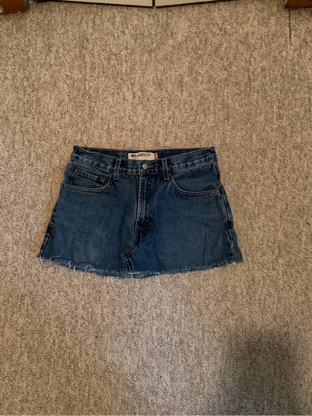 Levi's 550 Dark Blue Denim Mini Skirt